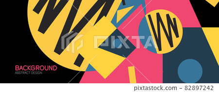 Abstract background with blocks, lines, geometric shapes. Techno or business concept for wallpaper, banner, background, landing page 82897242
