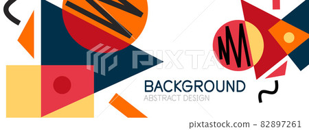 Abstract background with blocks, lines, geometric shapes. Techno or business concept for wallpaper, banner, background, landing page Abstract background with blocks, lines, geometric shapes. Techno or business concept for wallpaper, banner, background, landing page 82897261
