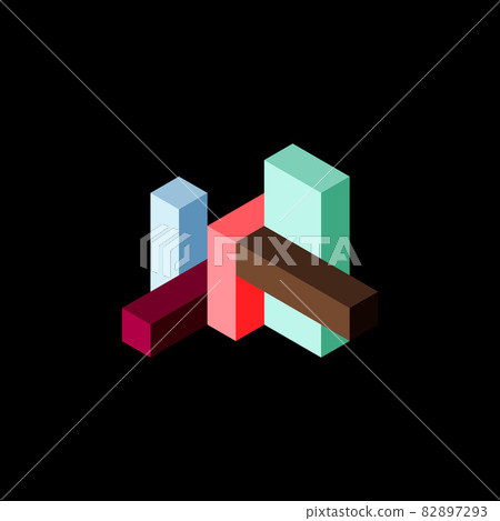 Abstract background. 3d cubes, cubic elements and blocks. Techno or business concept for wallpaper, banner, background, landing page Abstract background. 3d cubes, cubic elements and blocks. Techno or business concept for wallpaper, banner, background, landing page 82897293