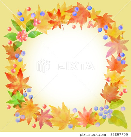 Fallen leaf wreath_beige 82897799