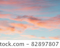 Bright colorful sky at sunset in pink purple and blue colors. 82897807