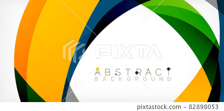 Color circle shapes, minimal geometric background. Trendy dynamic composition. Vector Illustration For Wallpaper, Banner, Background, Landing Page Color circle shapes, minimal geometric background. Trendy dynamic composition. Vector Illustration For Wallpaper, Banner, Background, Landing Page 82898053