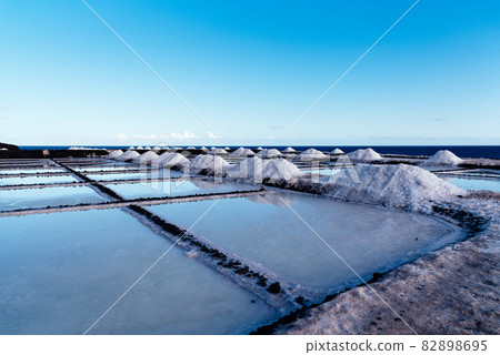 Salt extraction in salinas of Fuencaliente, La Palma. Salt extraction in salinas of Fuencaliente, La Palma. 82898695