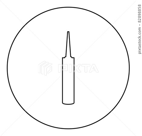 Sealant Silicone Polyurethane foam icon in circle round black color vector illustration solid outline style image Sealant Silicone Polyurethane foam icon in circle round black color vector illustration solid outline style image 82898858