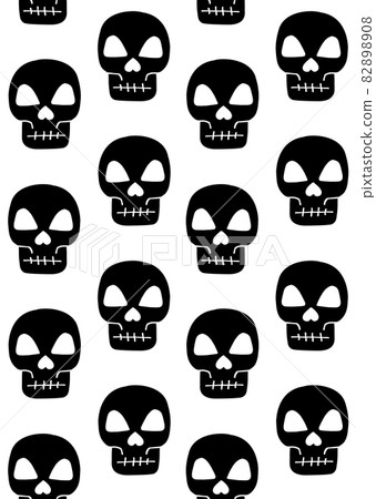 Vector seamless pattern of black skull Vector seamless pattern of black skull 82898908