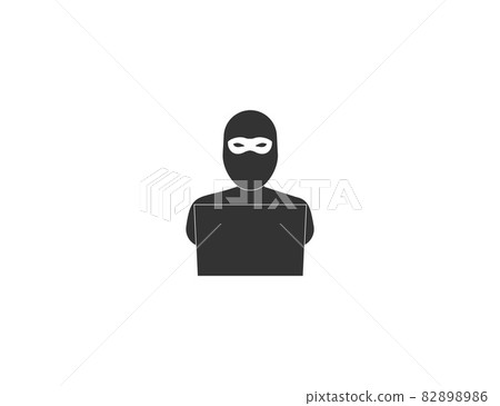 Criminal, robber, internet icon. Vector illustration. flat design. 82898986