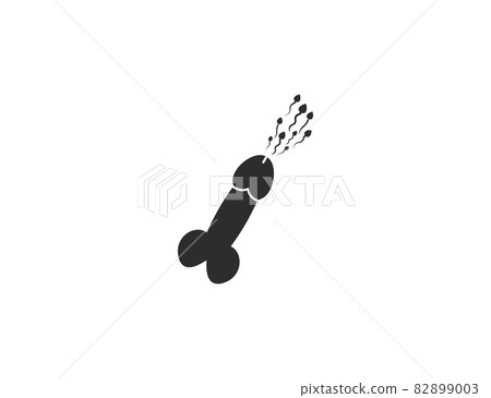 Penis, sperm icon. Vector illustration. flat design. Penis, sperm icon. Vector illustration. flat design. 82899003