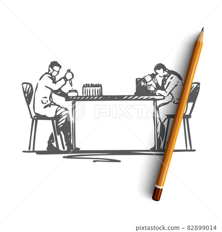 Laboratory, experiment, science, chemical concept. Hand drawn isolated vector. Laboratory, experiment, science, chemical concept. Hand drawn isolated vector. 82899014