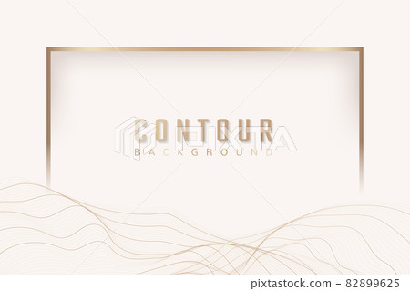 Contour line background frame - Stock Illustration [82899625] - PIXTA