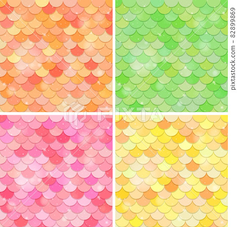 Set of fish scale seamless pattern background Set of fish scale seamless pattern background 82899869