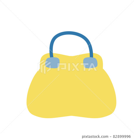 Women bag. Flat handbag. Stylish purse. Personal accessory. Cartoon illustration isolated on white Women bag. Flat handbag. Stylish purse. Personal accessory. Cartoon illustration isolated on white 82899996