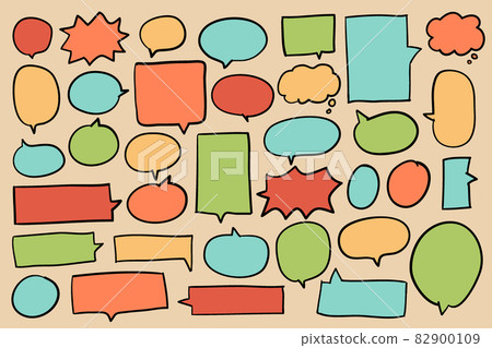 Collection of colorful speech bubbles vector - Stock Illustration ...