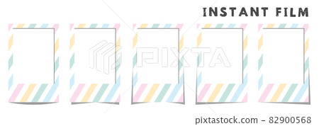 Instant film style frame, White, stripe, instant film style 82900568