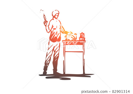 Genetic, engineering, experiment, scientist concept. Hand drawn isolated vector. 82901314