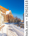 Winter in Old Town of Wismar, Germany 82902818