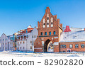 Winter in Old Town of Wismar, Germany 82902820