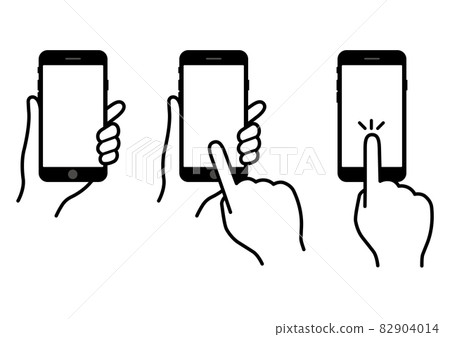 Hands to operate the smartphone-2 82904014