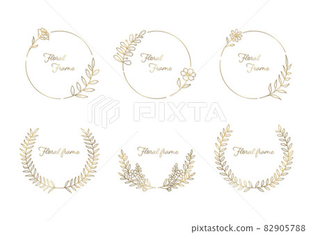 一套植物裝飾框材料金/金 82905788