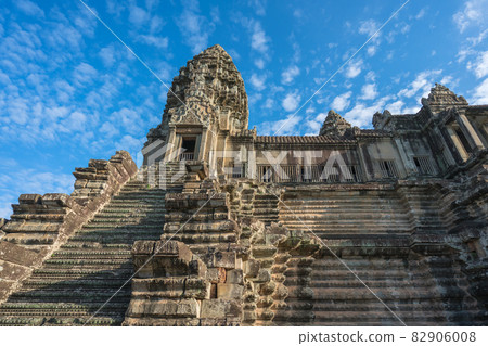 Angkor Wat Temple seen across the lake in Siem reap at Cambodia 82906008