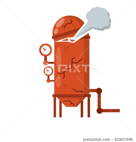 Accident, explosion and smoke. Accident, explosion and smoke. 82907496