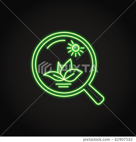 Neon ecology science icon in line style Neon ecology science icon in line style 82907582
