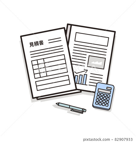 Simple quotation / planning document Illustration document 82907933