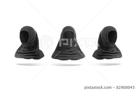 Blank black female al-amira mockup, front and side view Blank black female al-amira mockup, front and side view 82908043