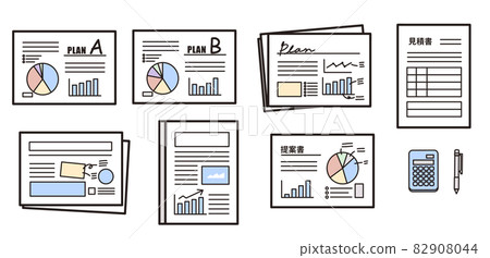 A large number of simple business document parts that can be used in combination 82908044