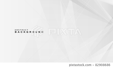 Abstract white and gray gradient triangles pattern background. Modern simple geometric texture creative design with space for your text. Suit for poster, cover, banner, flyer, brochure, website 82908686