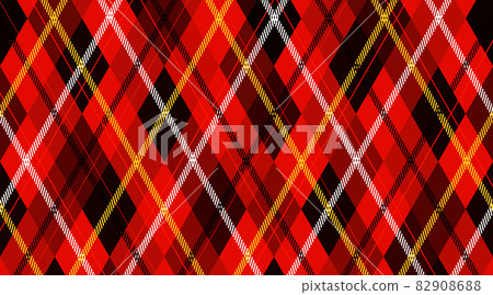 Abstract red and black geometric plaid pattern background. Simple diamond shape texture creative design with diagonal line stripes decoration. Suit for printing, wallpaper, fabric, backdrop 82908688