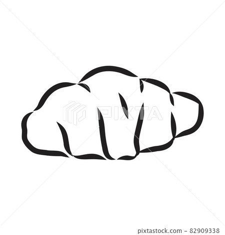 Croissant Doodle, a hand drawn vector doodle... - Stock Illustration ...