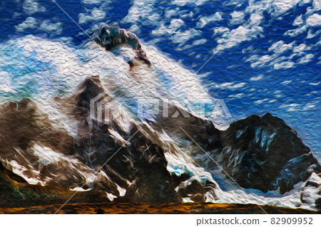 Mountain landscape at Torres del Paine, in Chile 82909952