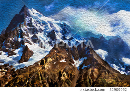 Mountain landscape at Torres del Paine, in Chile 82909962