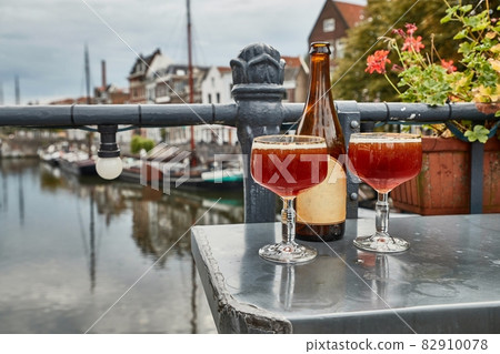Beer in glasses in The Netherlands 82910078