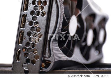 Computer graphics card on a desk 82910082