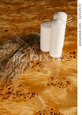 The edge of wooden stylish table The edge of wooden stylish table 82910578