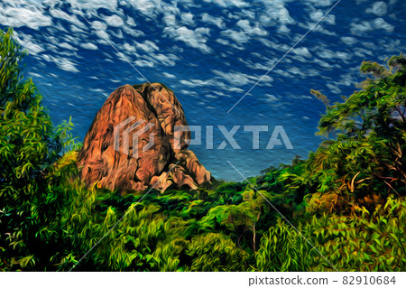 Bau Peak emerging from a forest in Brazil Bau Peak emerging from a forest in Brazil 82910684