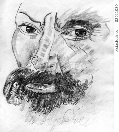 Man with remarkable face looking like Michelangelo Man with remarkable face looking like Michelangelo 82911020