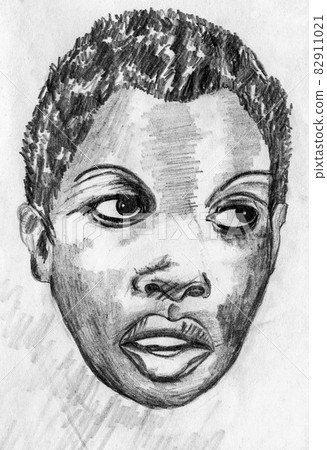Portrayal of a nice african american face Portrayal of a nice african american face 82911021