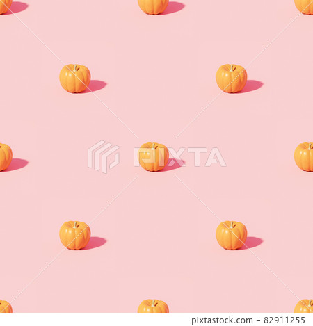 Pumpkins pattern on pink background for...-插圖素材 [82911255] - PIXTA圖庫