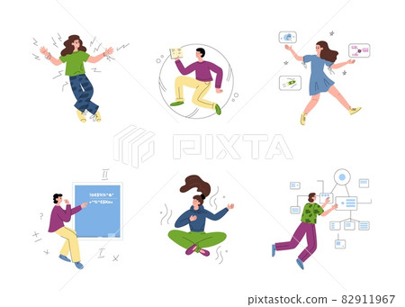 MBTI person types vector set, psychology concept 82911967