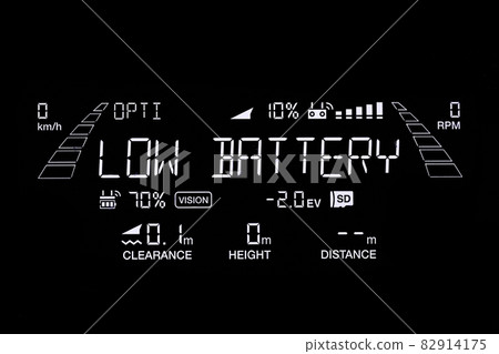 Drone controller display low battery warning Drone controller display low battery warning 82914175