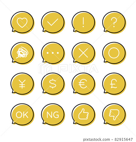 Fukidashi set of various reactions Fukidashi set of various reactions 82915647