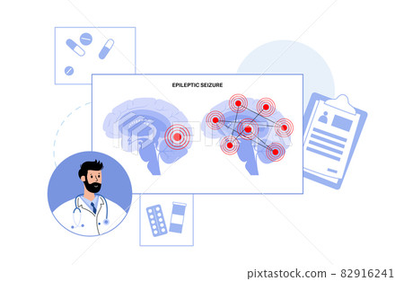 epilepsy seizure concept 82916241
