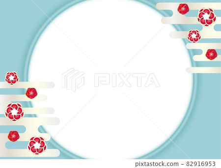 日本圖案背景梅花淡藍色 日本圖案背景梅花淡藍色 82916953