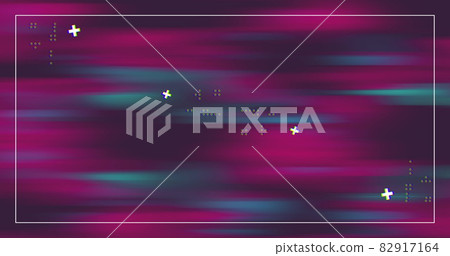 Image of a fuchsia and blue color moving with a white frame and crosses icons Image of a fuchsia and blue color moving with a white frame and crosses icons 82917164