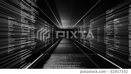 Image of digital information on black background  82917332