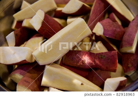Sweet potatoes cut into sticks Sweet potatoes cut into sticks 82918963