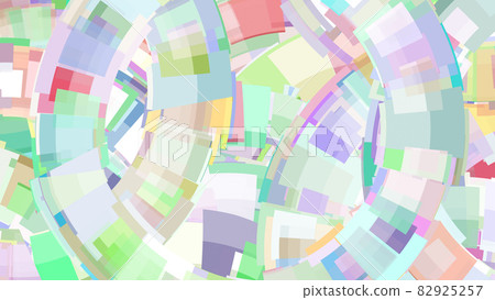 CG背景素材：許多甜甜圈形狀的方塊 82925257