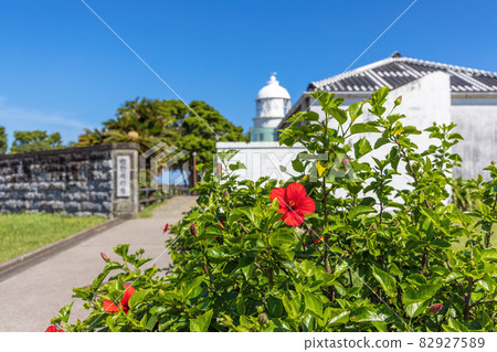 Nanki Oshima (October Kashinozaki Lighthouse, sunny day) 82927589